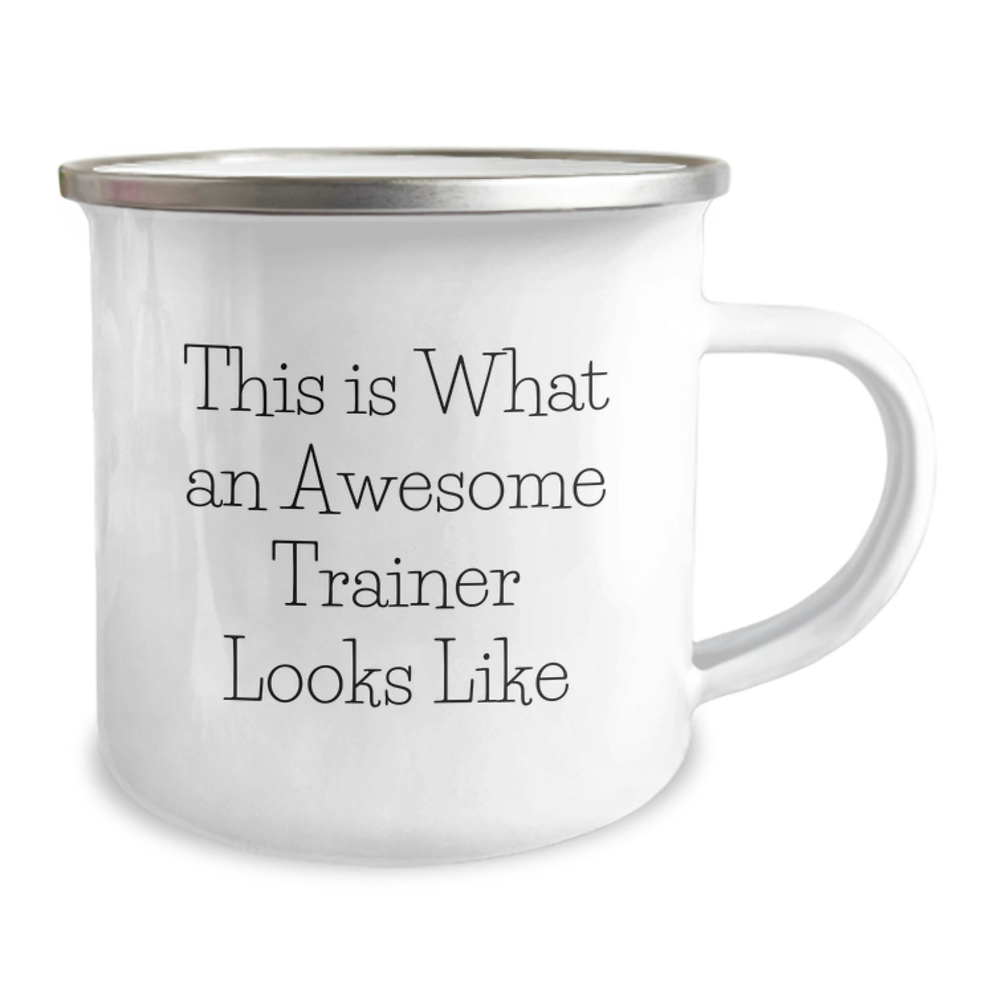 Trainer Gifts from Friends, This Is What An Awesome Trainer Looks Like Funny Camping Mug for Birthday, Stainless Steel with Enamel Finish Gifts for Trainer - Image 2