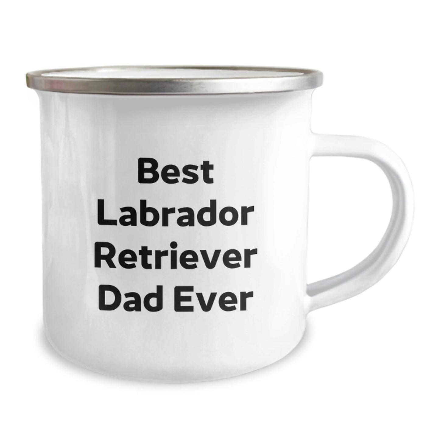 Funny Labrador Retriever Dog Gifts for Men from Best Dad Ever, 12 oz Stainless Steel Camping Mug for Birthday - Image 2