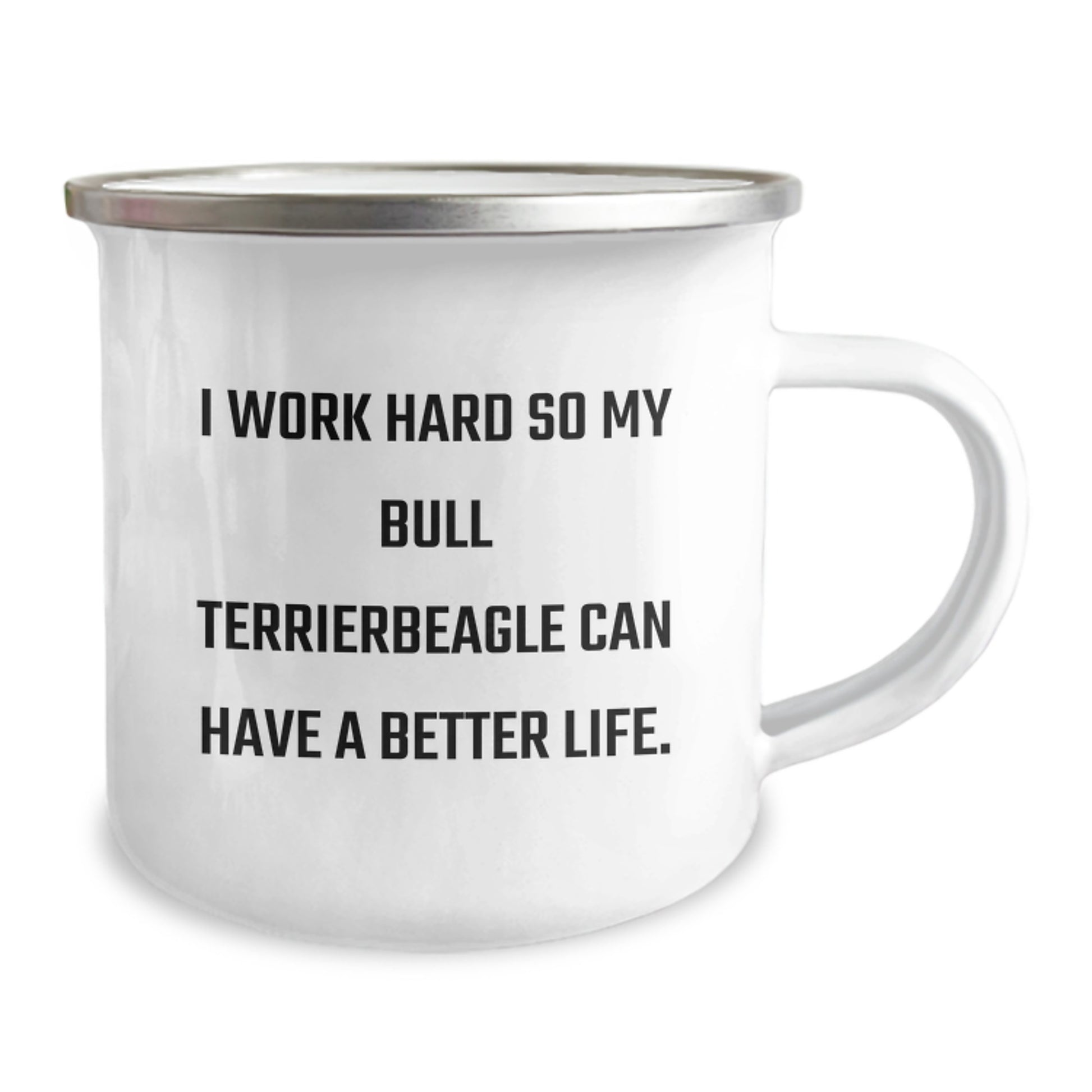 Bull Terrier Dog Lover's Inspirational Camping Mug, Gifts from Friends, Gifts for Bull Terrier Dog Owners, Unique Birthday Unique Gift - Image 2
