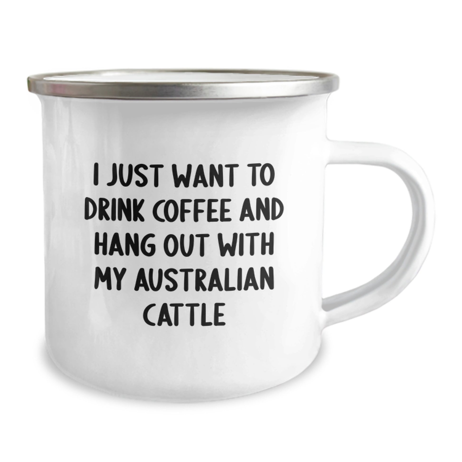 Australian Cattle Dog Lovers Funny Gifts from Friends and Family, I Just Want To Drink Coffee And Hang Out With My Australian Cattle Dog, Camping Mug for Birthday - Image 2