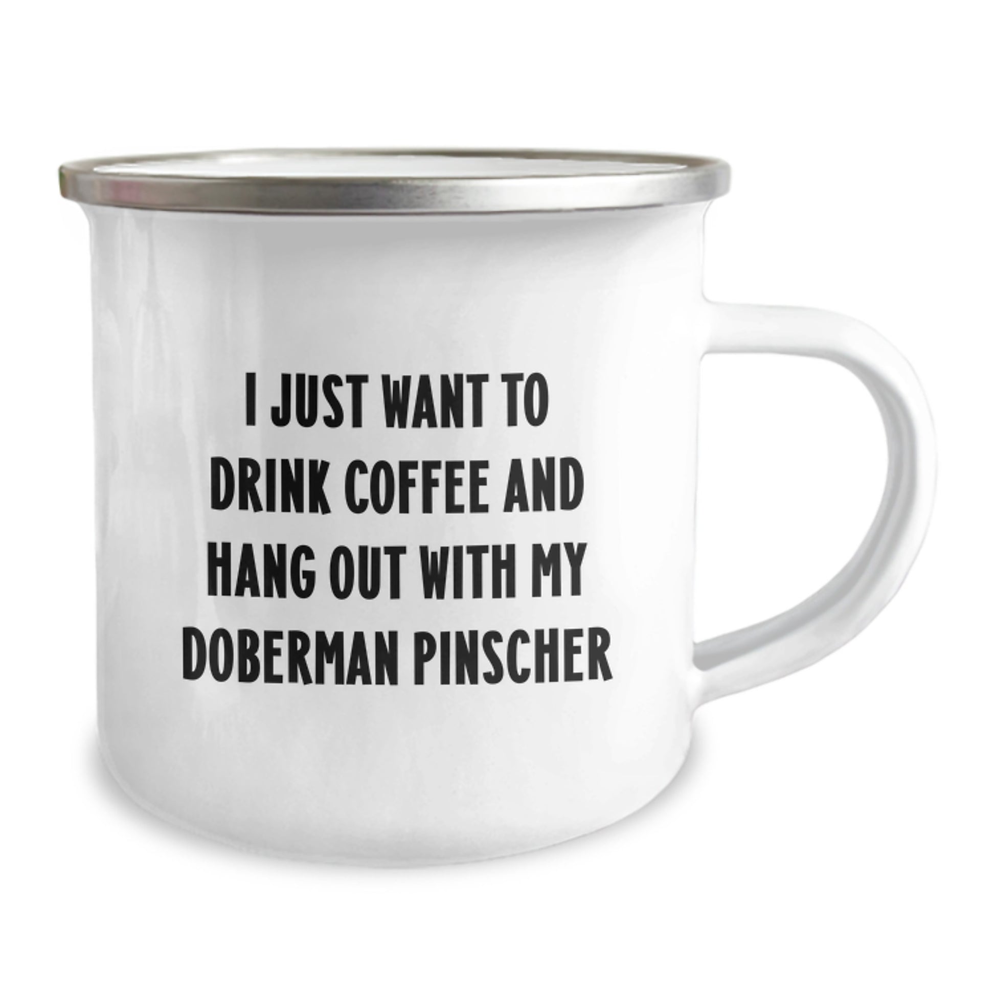 Doberman Pinscher Dog Lover's Funny Camping Mug Gifts from Friends, Family, or Coworkers for Birthday - Image 2