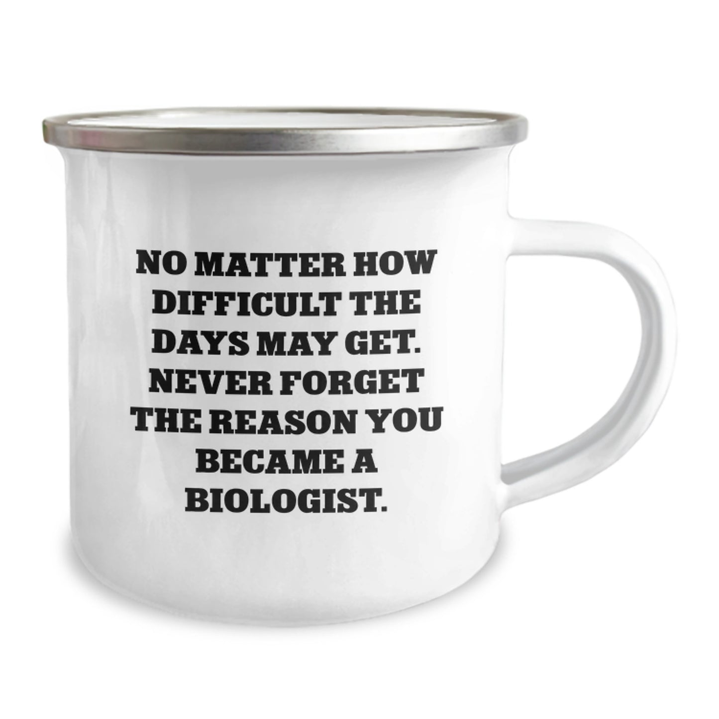 Funny Biologist Gifts: Inspirational Quote on Camping Mug, Birthday Present for Him or Her from Friends, Coworkers or Family - Image 2