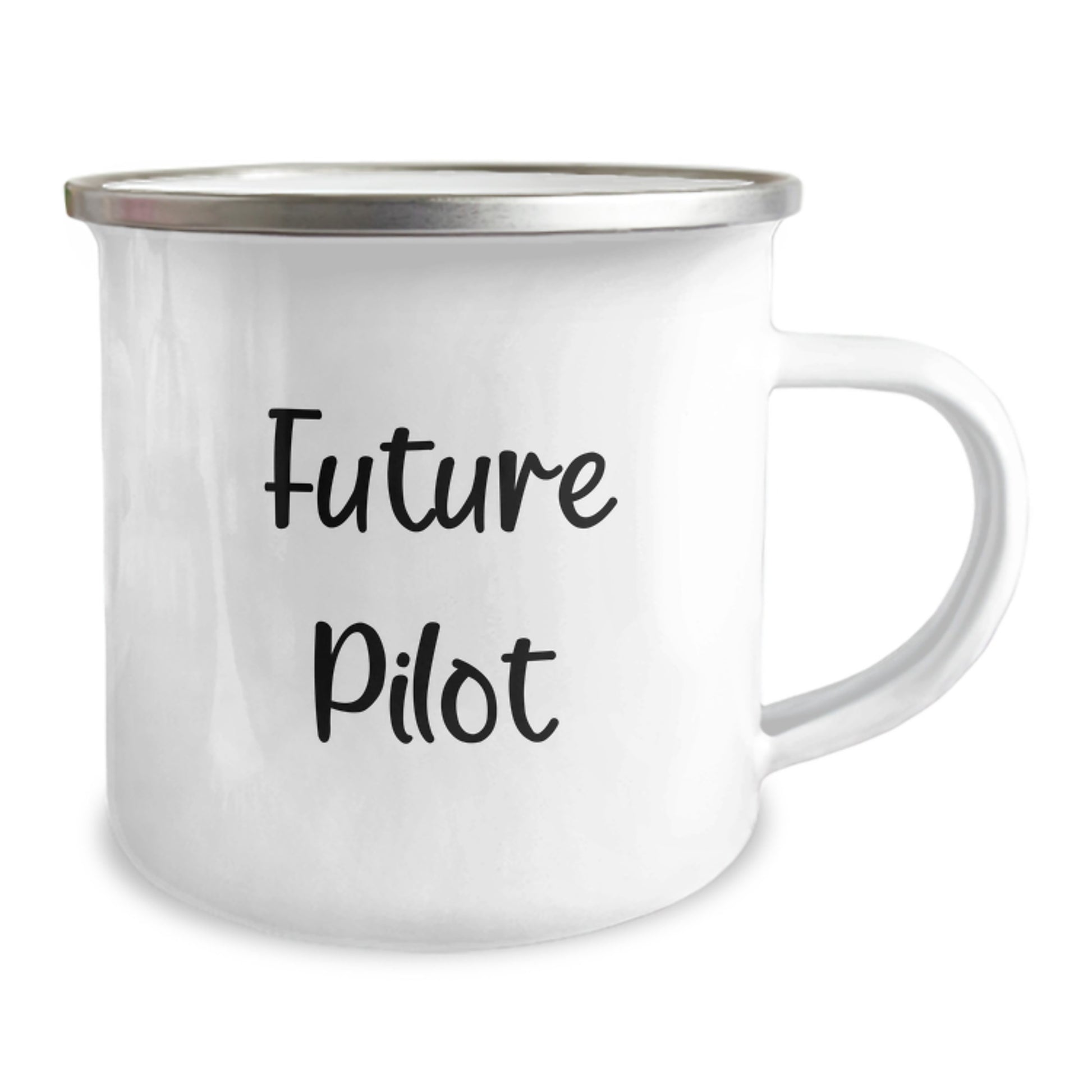 Future Pilot Graduation Gifts for Men from Friends - Funny Camping Mug with Quote, 12 oz Stainless Steel with Enamel Finish - Image 2