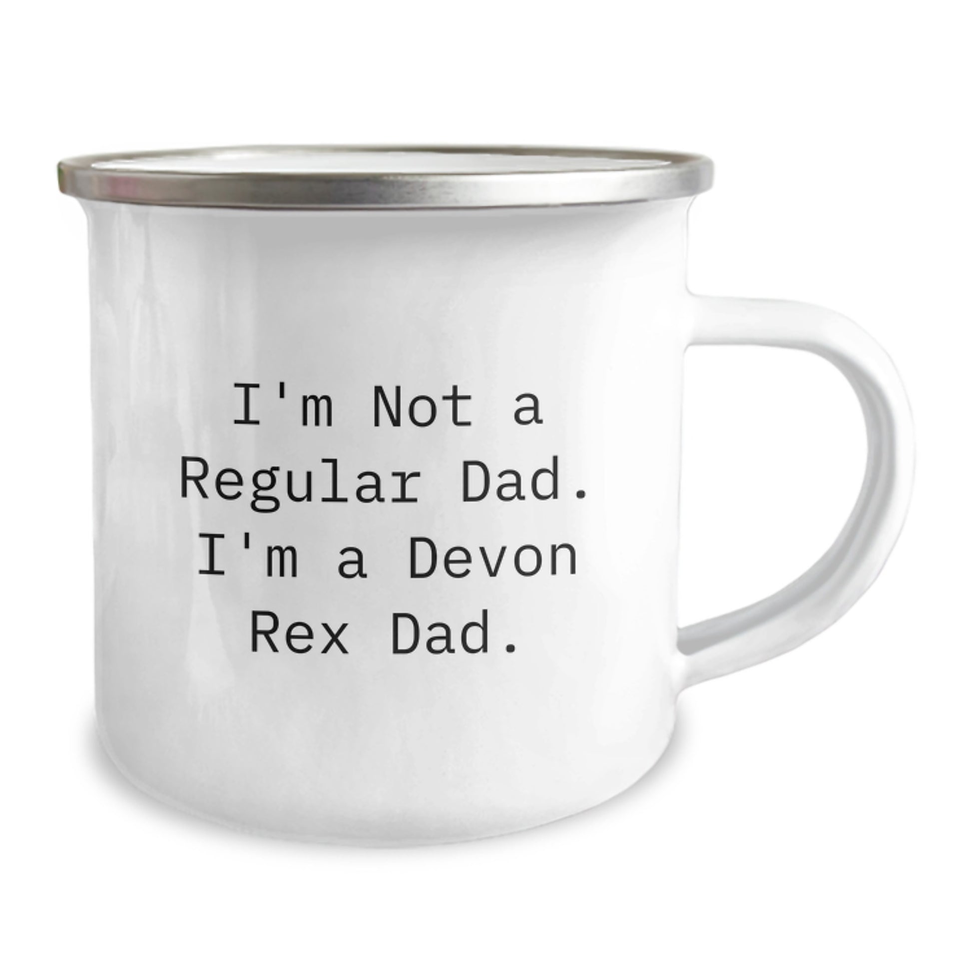 Funny Devon Rex Cat Dad Gifts for Men, Camping Mug for Graduation, 'I'm Not A Regular Dad. I'm A Devon Rex Dad.' Quote, Gifts from Family - Image 2