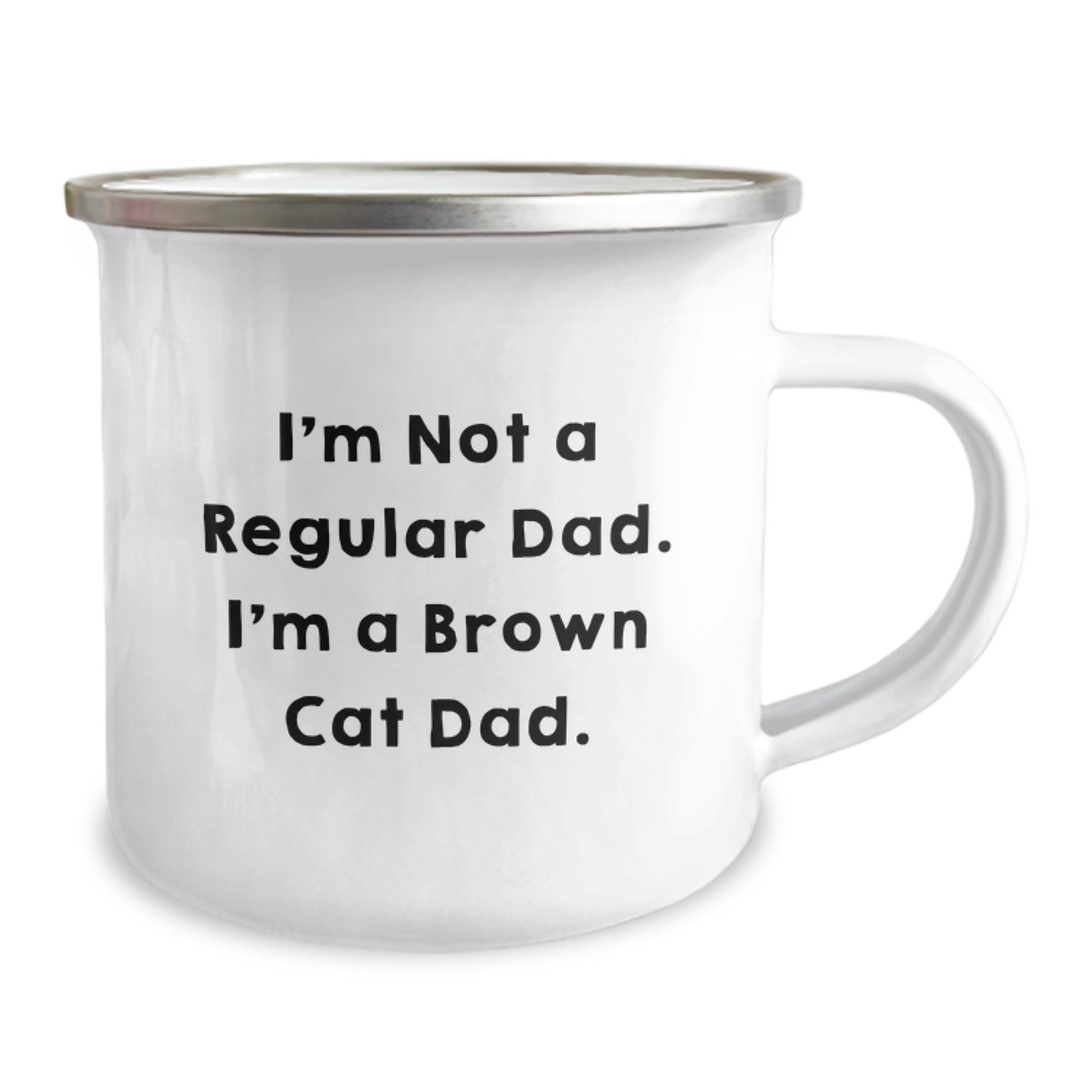 Funny Brown Cat Dad Gifts from Family to Men Graduation Unique Gifts - Brown Cat Camping Mug - Image 2