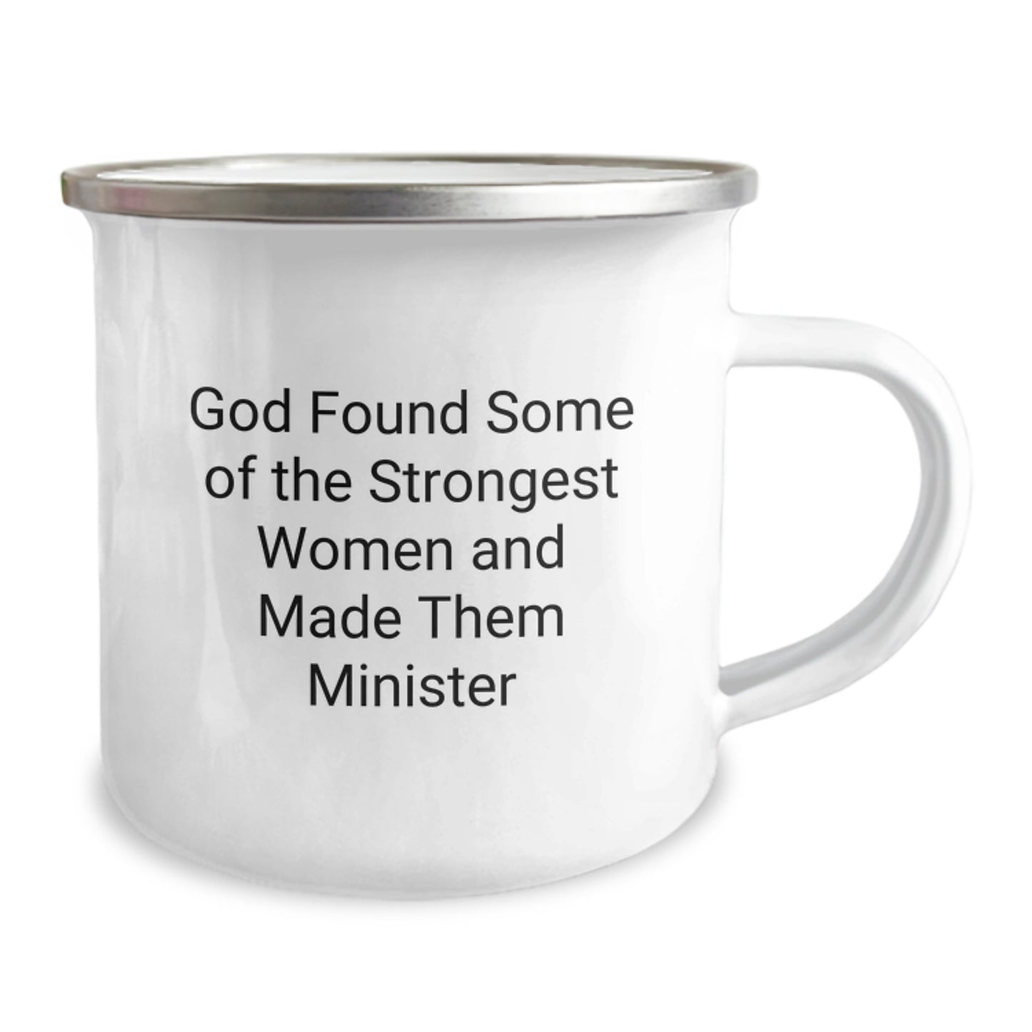 Minister Gifts from Friends, Funny Inspirational Camping Mug for Strong Women, 'God Found Some Of The Strongest Women And Made Them Minister', Unique Graduation Gift for Her - Image 2