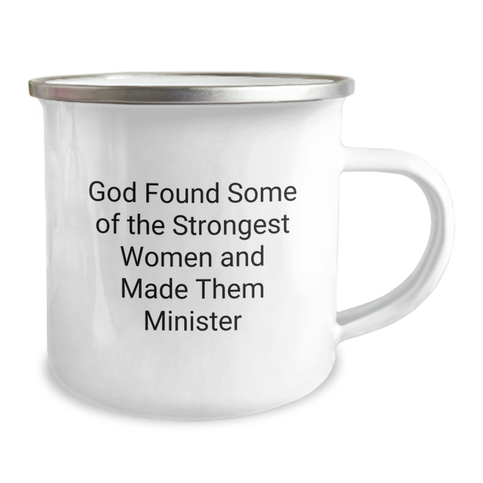 Minister Gifts from Friends, Funny Inspirational Camping Mug for Strong Women, 'God Found Some Of The Strongest Women And Made Them Minister', Unique Graduation Gift for Her - Image 2