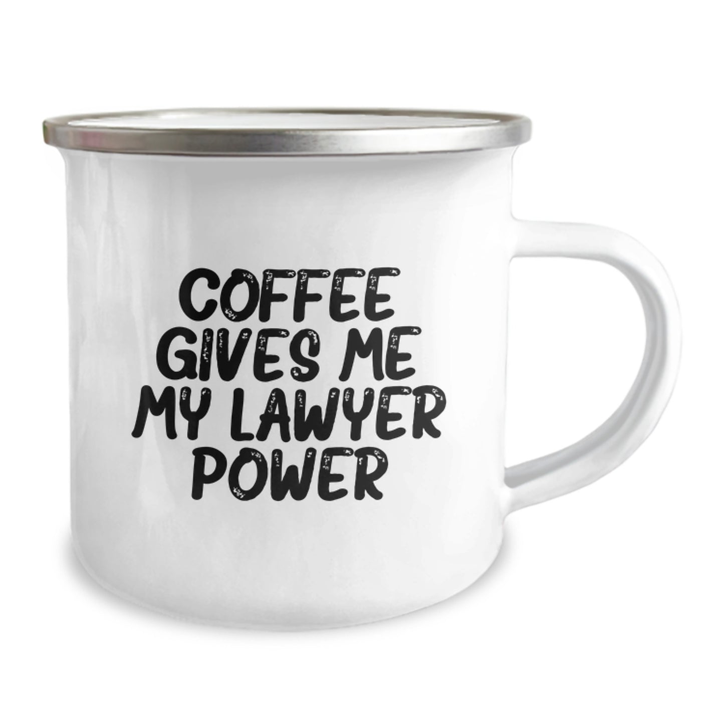 Funny Lawyer Camping Mug Gifts from Friends for Birthday - Coffee Gives Me My Lawyer Power - Image 2