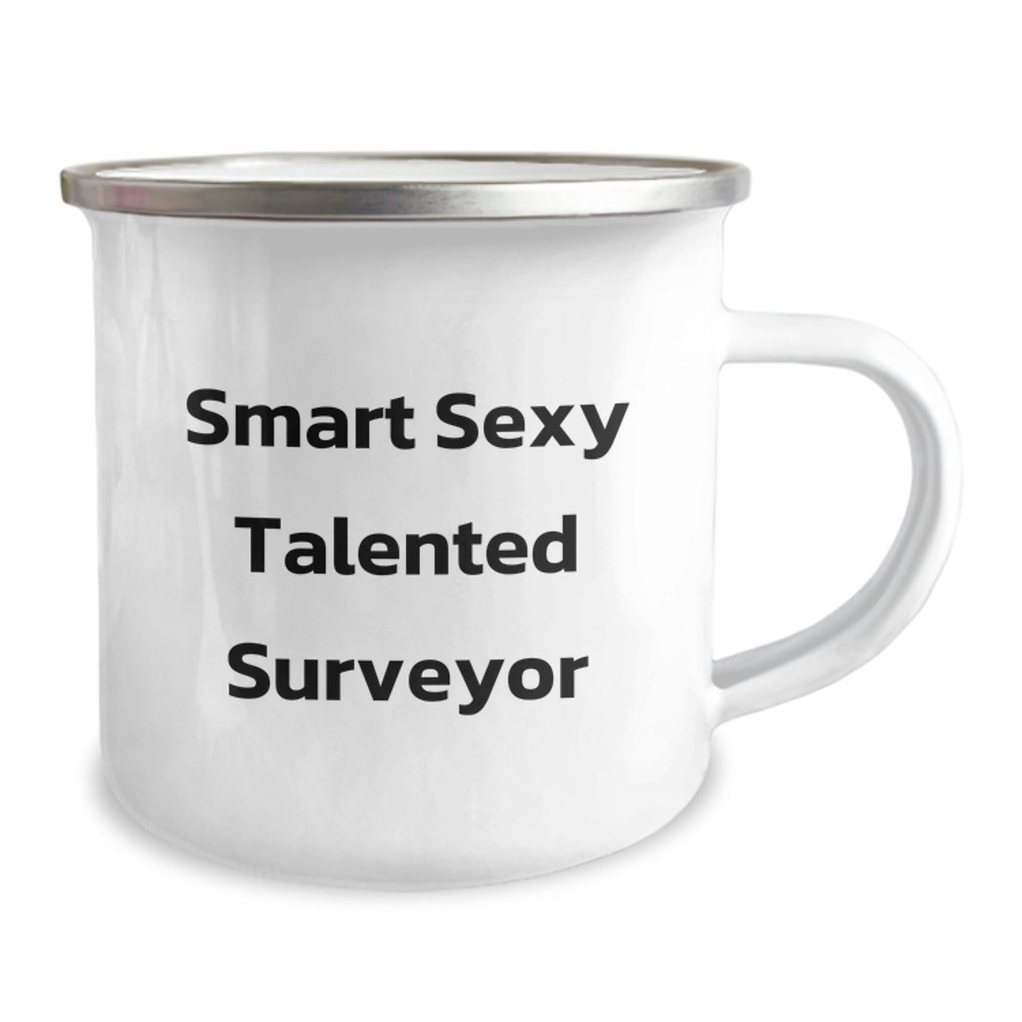 Surveyor Gifts from Friends - Funny Camping Mug for Smart Sexy Talented Surveyor, Graduation Unique Gifts, 12 oz Stainless Steel with Enamel Finish - Image 2