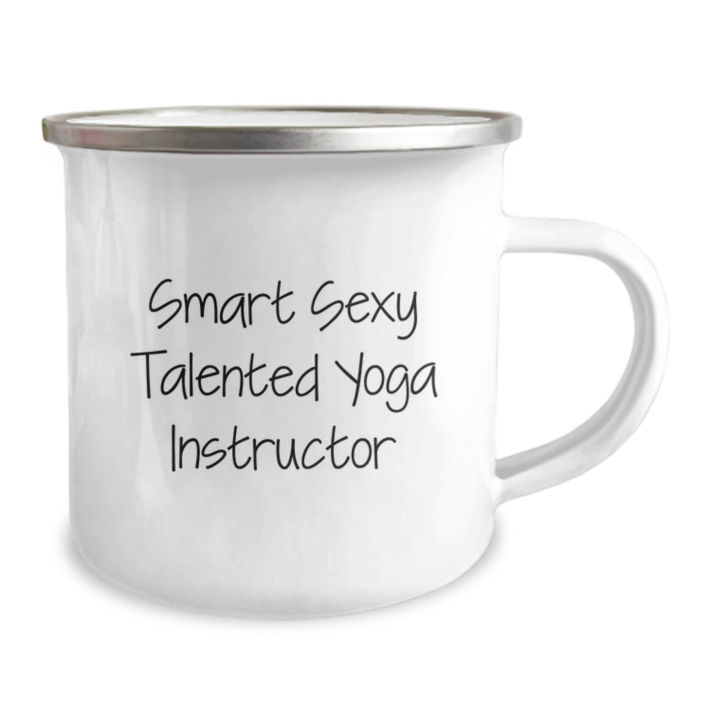 Funny Yoga Instructor Gifts from Friends, Birthday Unique Gifts for Smart Sexy Talented Yoga Instructor Camping Mug, Inspirational Quote on Stainless Steel with Enamel Finish - Image 2