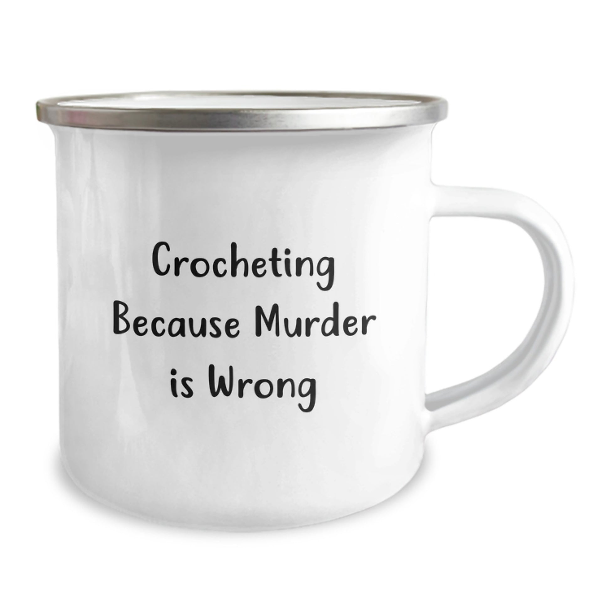 Crocheting Enthusiasts' Delight, Funny Quote Gift for Birthday, Camping Mug from Friends to Family - Image 2