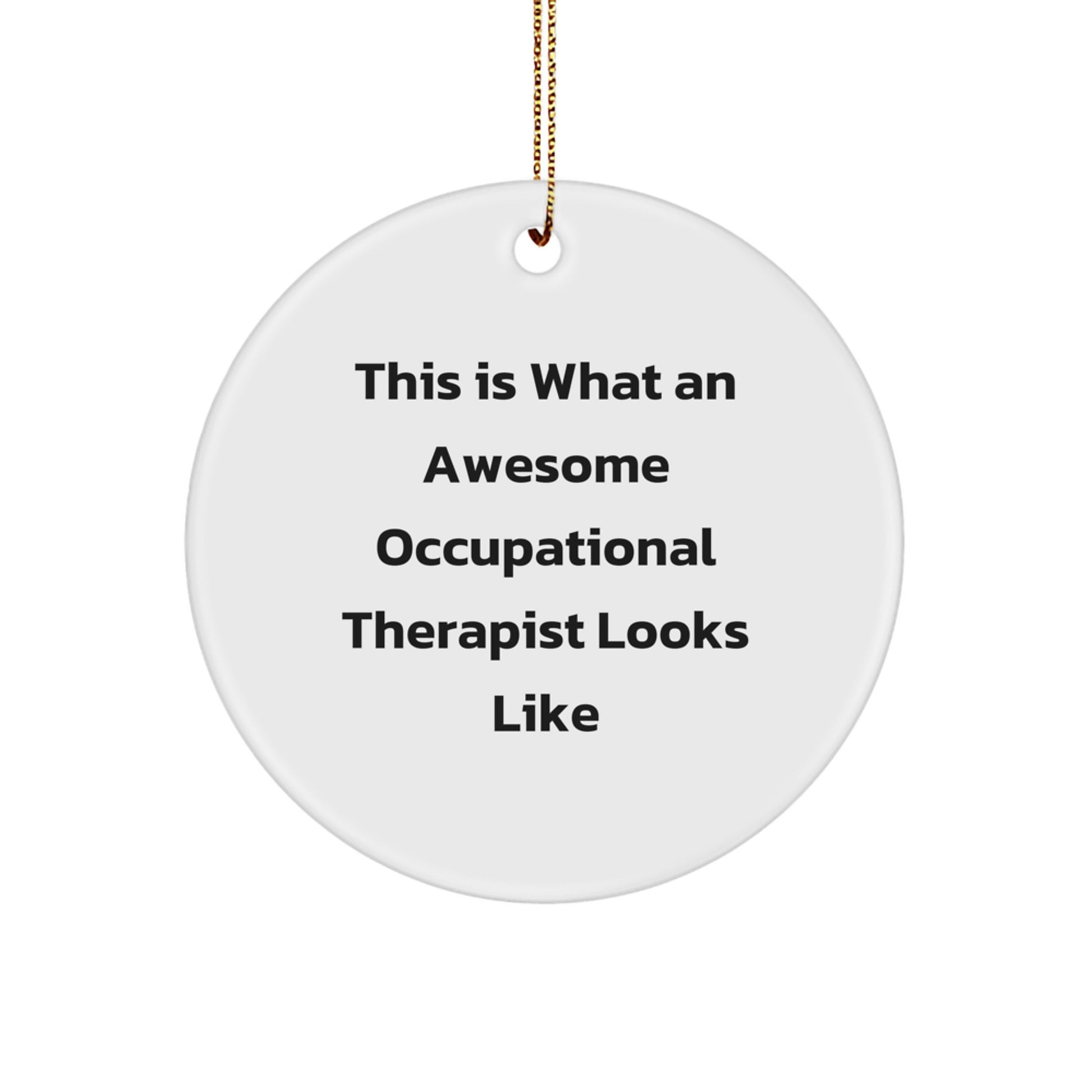 Occupational Therapist Gifts, Funny Quote Ornament, Circle Ornament for Occupational Therapist, Gifts from Family to Occupational Therapist, Occupational Therapist Christmas Unique Gifts - Image 1