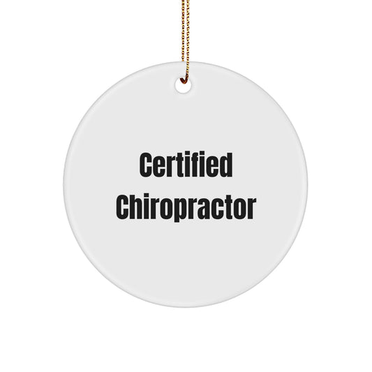 Chiropractor Gifts from Friends - 'You're a Real Adjusting gem!' Circle Ornament for Christmas - Image 1
