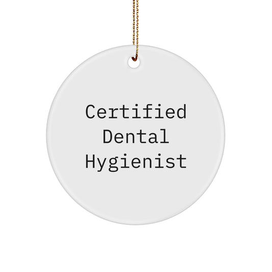 Funny Certified Dental Hygienist Christmas Unique Gift for Women Friends Coworkers Family - 'You're a-maze-ing' Circle Ornament - Image 1