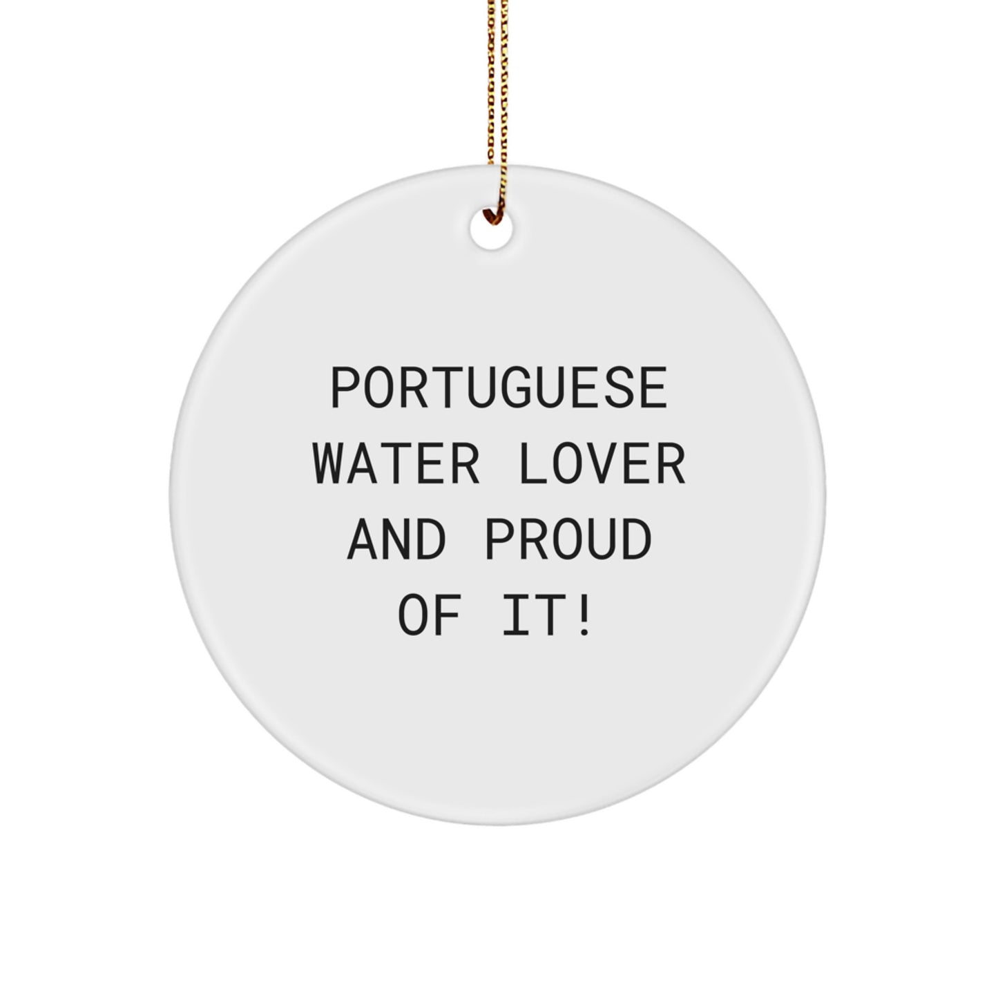 Portuguese Water Dog Lover's Christmas Unique Gift for Friends, Christmas Unique Ornaments for Portuguese Water Dog Enthusiasts Gifts from Family, Circle Ornament for Men and Women - Image 1