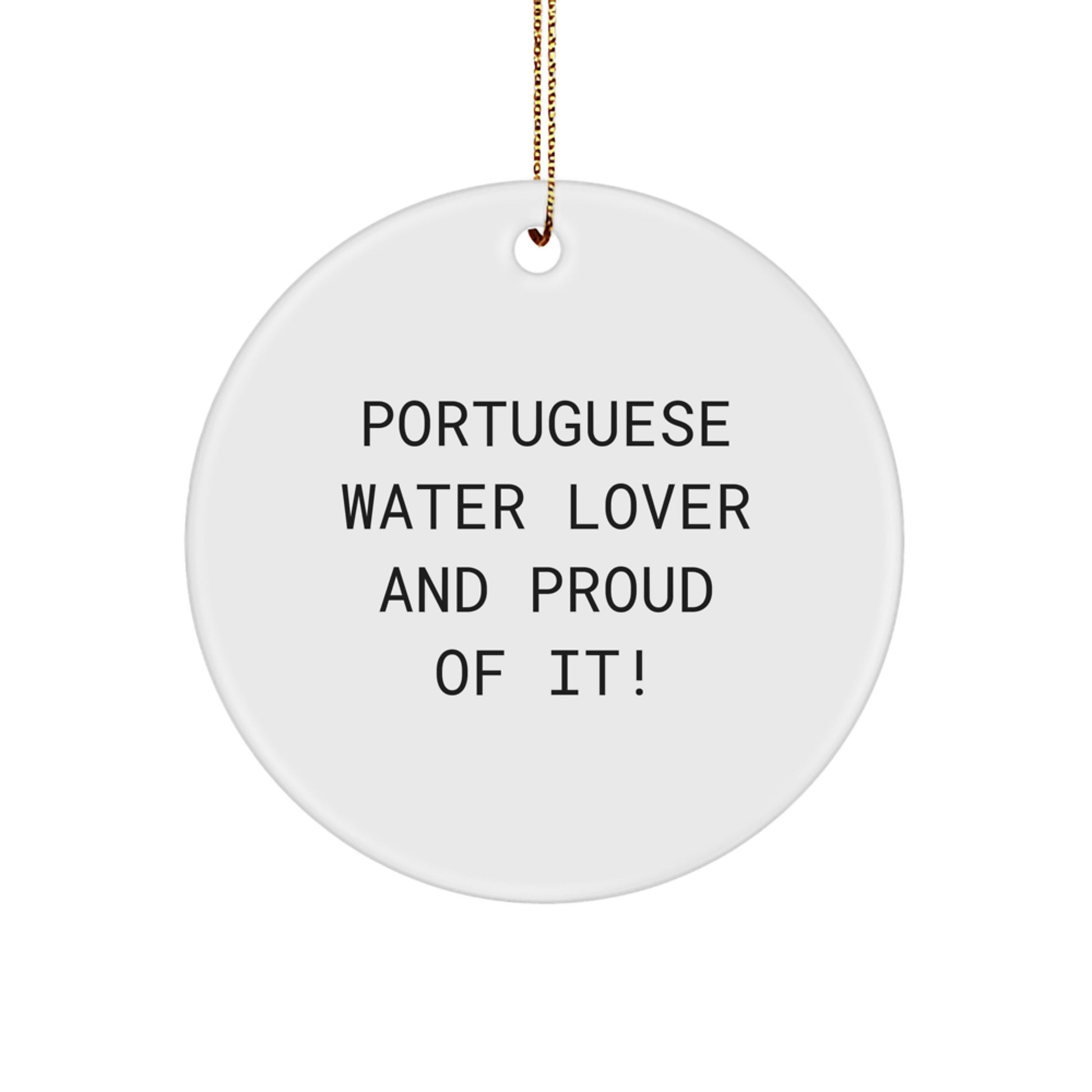 Portuguese Water Dog Lover's Christmas Unique Gift for Friends, Christmas Unique Ornaments for Portuguese Water Dog Enthusiasts Gifts from Family, Circle Ornament for Men and Women - Image 1
