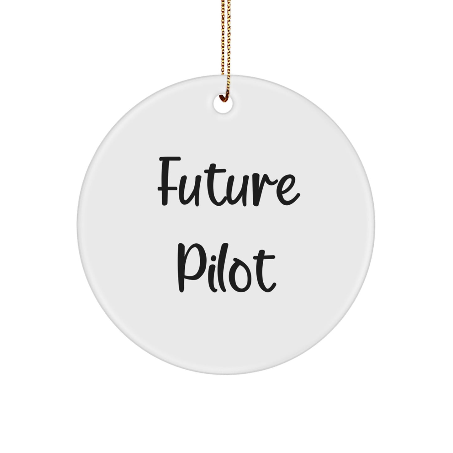 Funny Pilot Gifts from Friends for Future Pilots - Circle Ornament for Christmas - Image 1