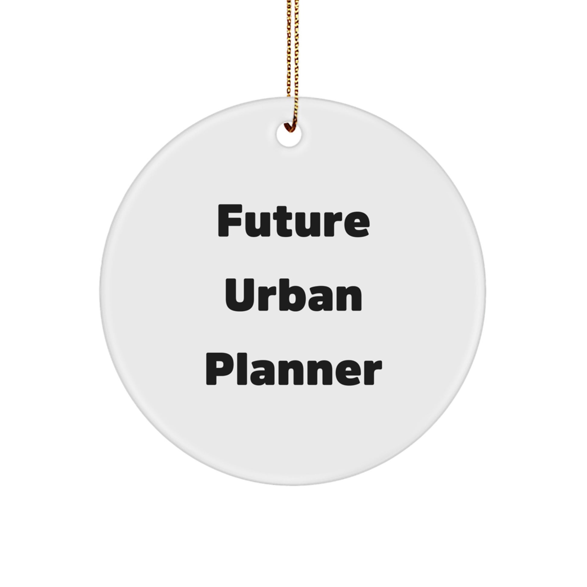 Urban Planner Gifts for Men, Funny 'Future Urban Planner' Circle Ornament, Christmas Unique Gifts from Friends, Coworkers, or Family - Image 1