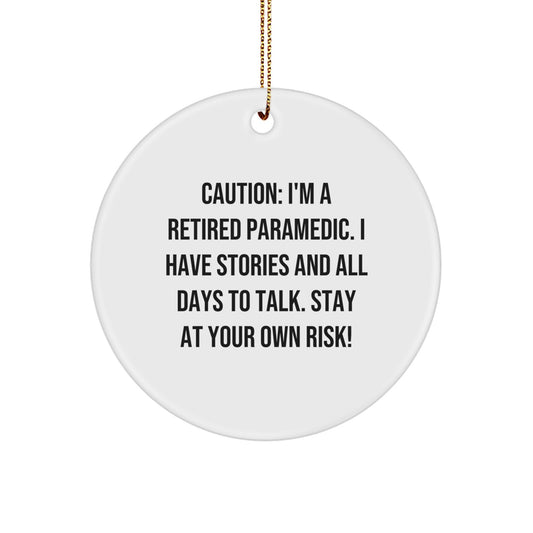 Rescue Worker Humor Circle Ornament, Funny Quote Gifts from Men to Rescue Workers, Christmas Unique Gifts for Your Favorite Rescue Worker Friend or Family Member - Image 1