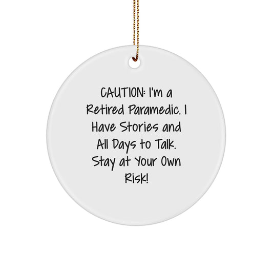 Rescue Worker Humor Circle Ornament, Funny Gifts from Friends, Rescue Worker Gifts for Men, Holiday Decorations, Gifts from Men to Rescue Worker - Image 1
