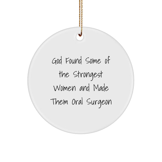 Funny Oral Surgeon Circle Ornament Gifts from Men, Christmas Unique Gifts for Oral Surgeon Women, Friends, and Family - Image 1