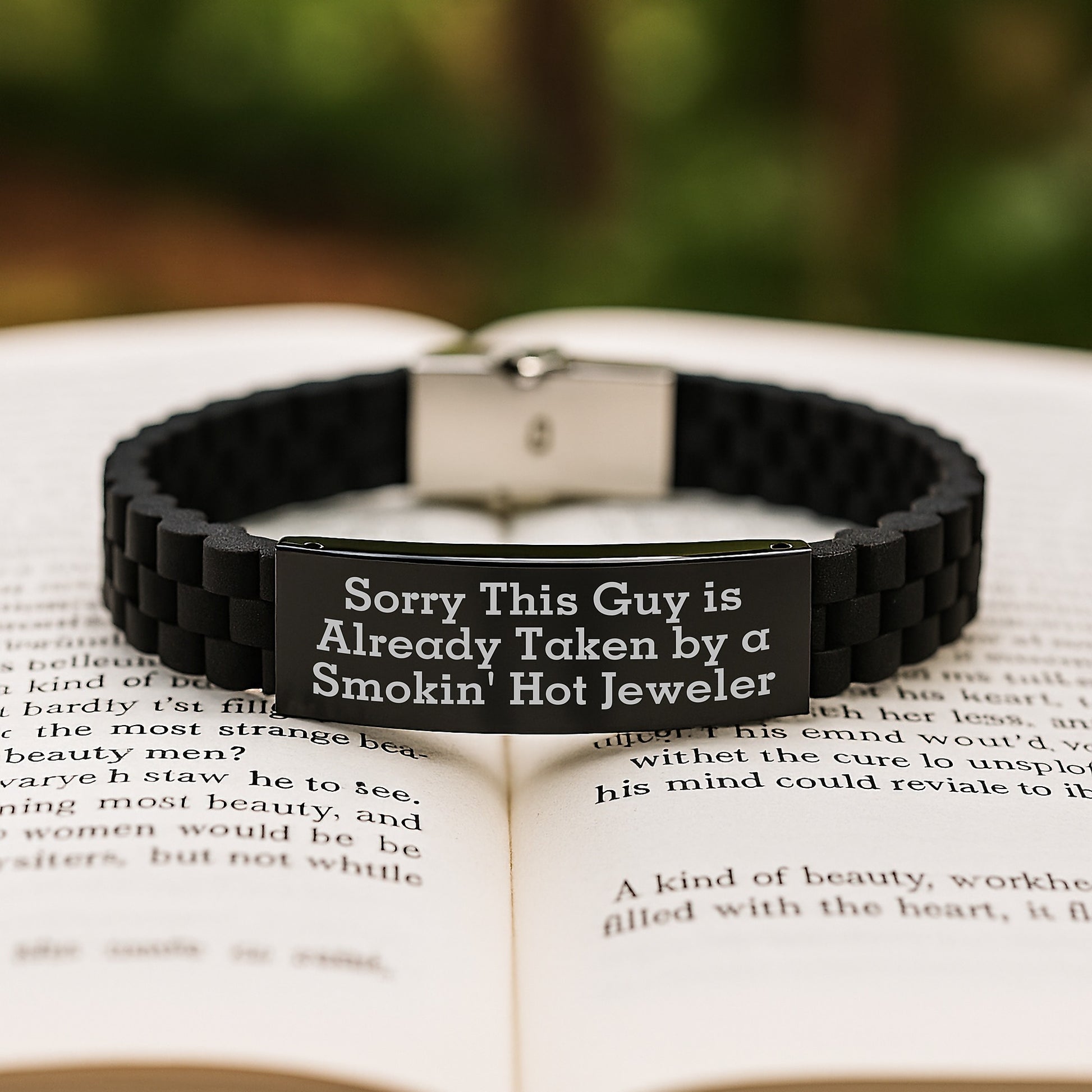 Funny Jeweler Gifts from Men to Friends - Sorry This Guy Is Already Taken By A Smokin' Hot Jeweler Glide lock Clasp Birthday Unique - Image 2