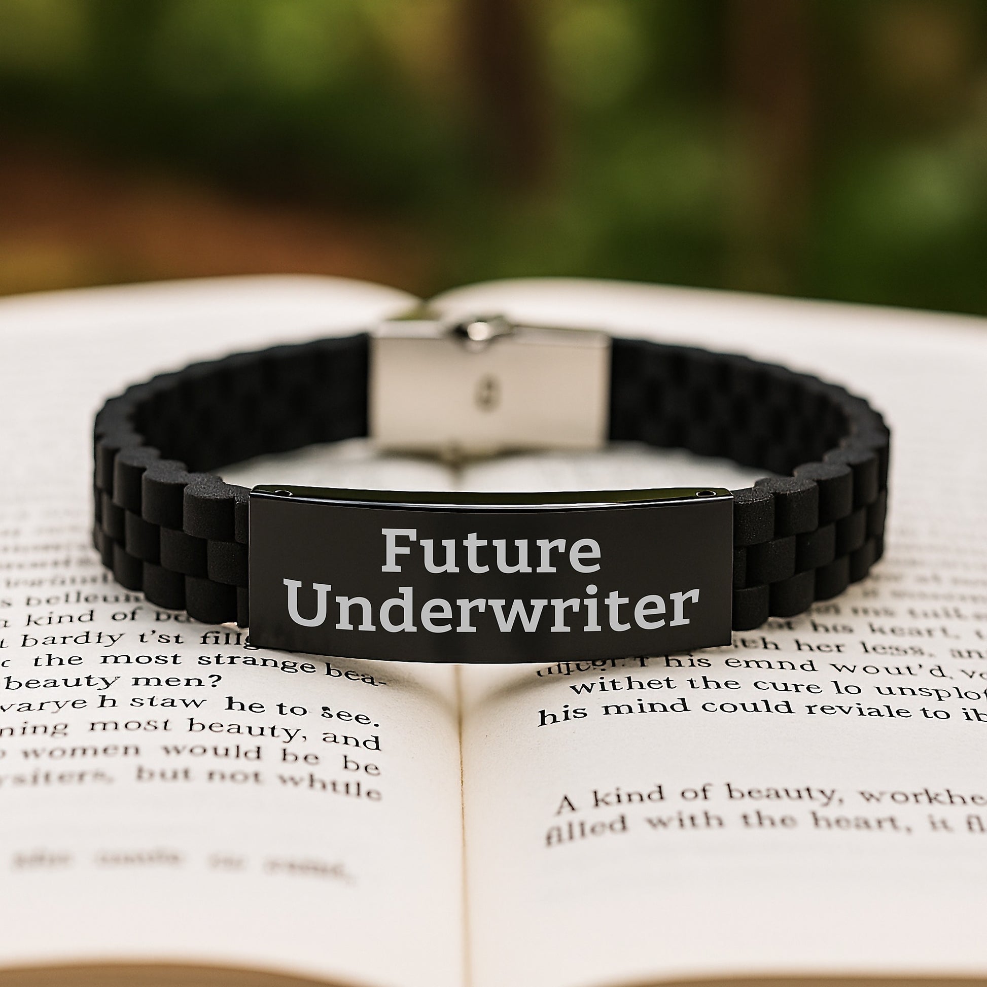 Funny Future Underwriter Glide lock Clasp Bracelet, Gifts for Underwriter, Graduation Unique Gifts from Friends, Coworkers, or Family - Image 2