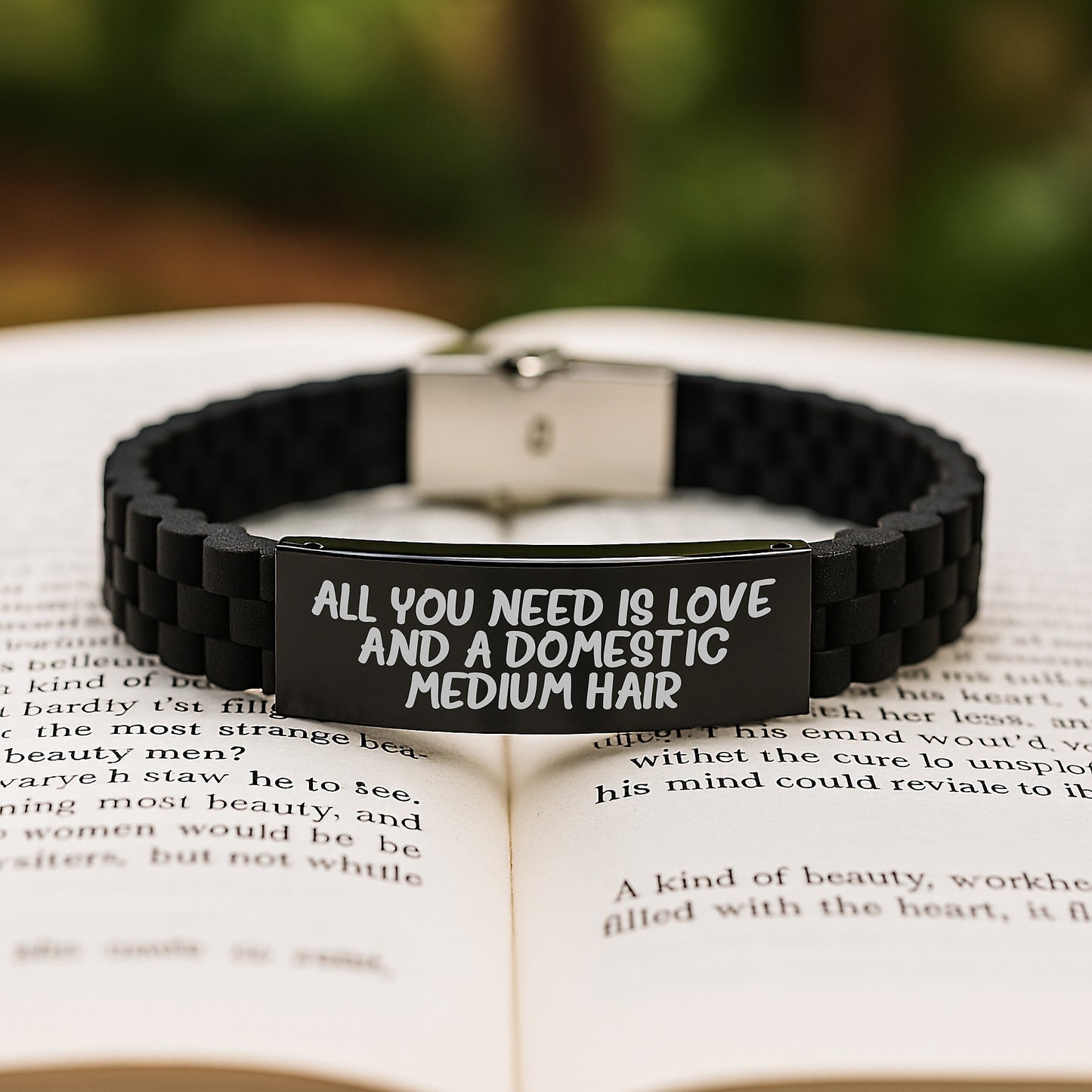All You Need Is Love and Domestic Medium Hair, Glide lock Clasp Bracelet Gifts for Domestic Medium Hair, Graduation Unique Sentiments from Friends to Family - Image 2