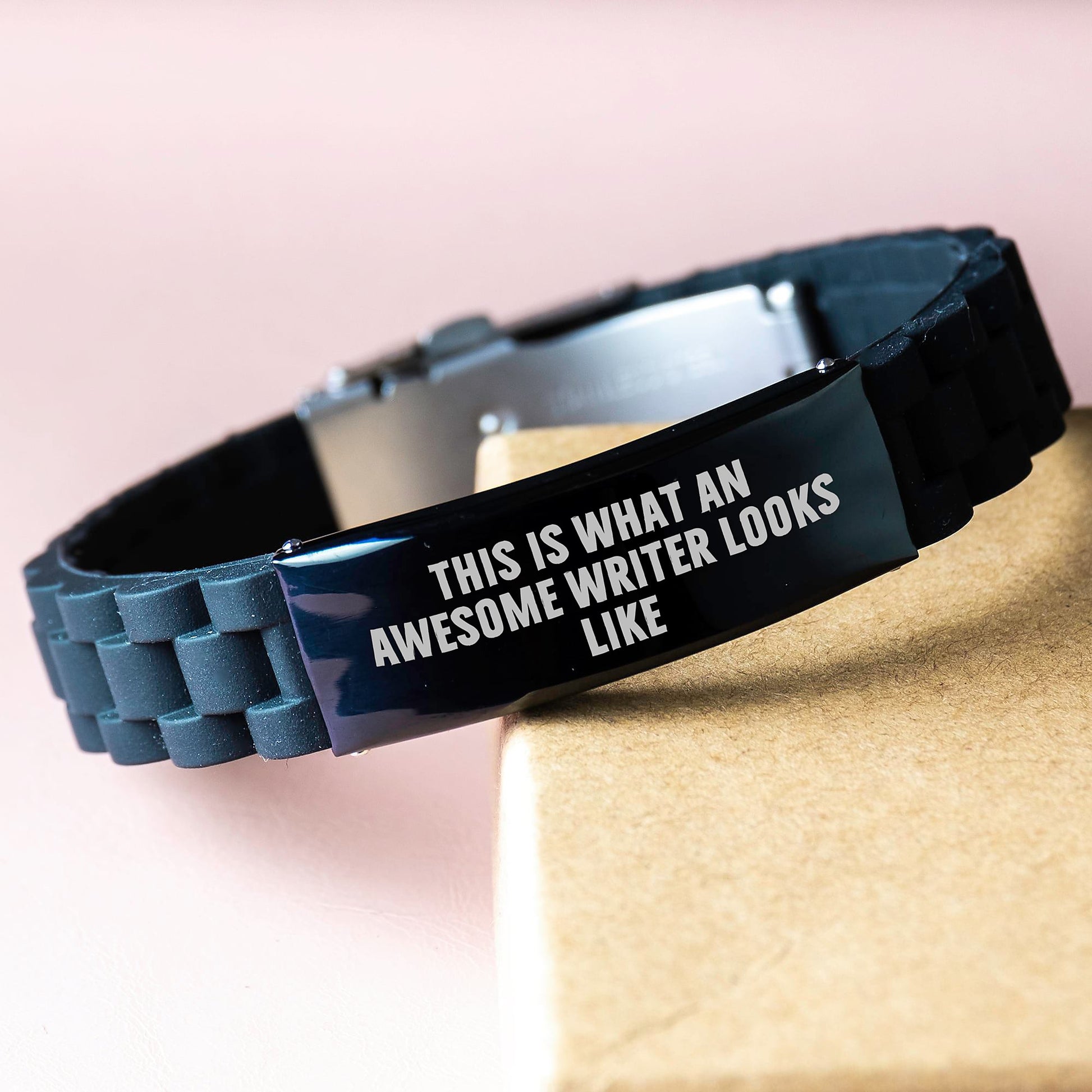 Funny Writer Gifts from Friends - This Is What An Awesome Writer Looks Like Glide lock Clasp Birthday Jewelry for Writers, Men, Women, Coworkers, Family - Image 3