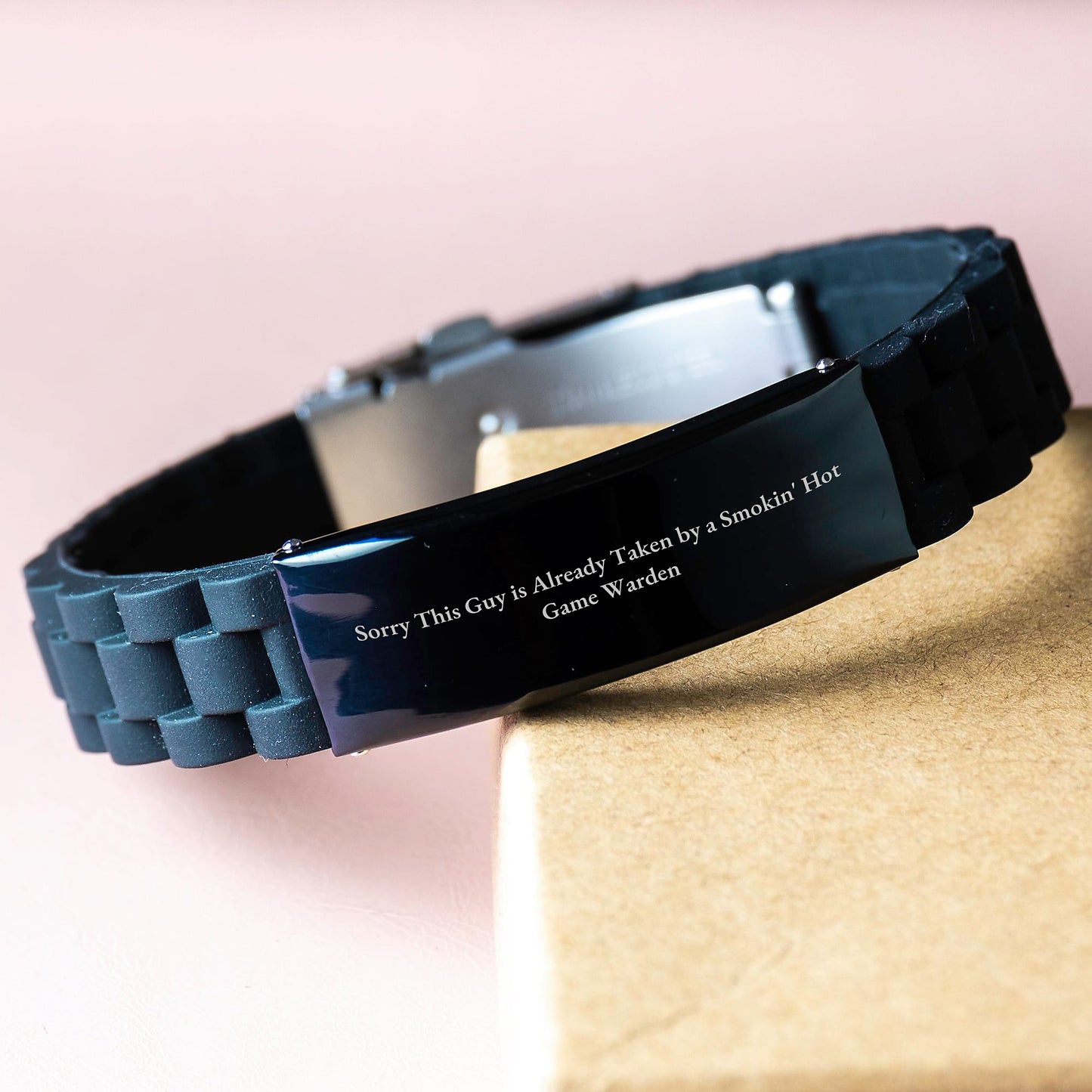 Funny Game Warden Gifts, Gifts from Men, Glide lock Clasp Bracelet for Game Wardens, Sorry This Guy is Already Taken, Unique Graduation Gifts - Image 3