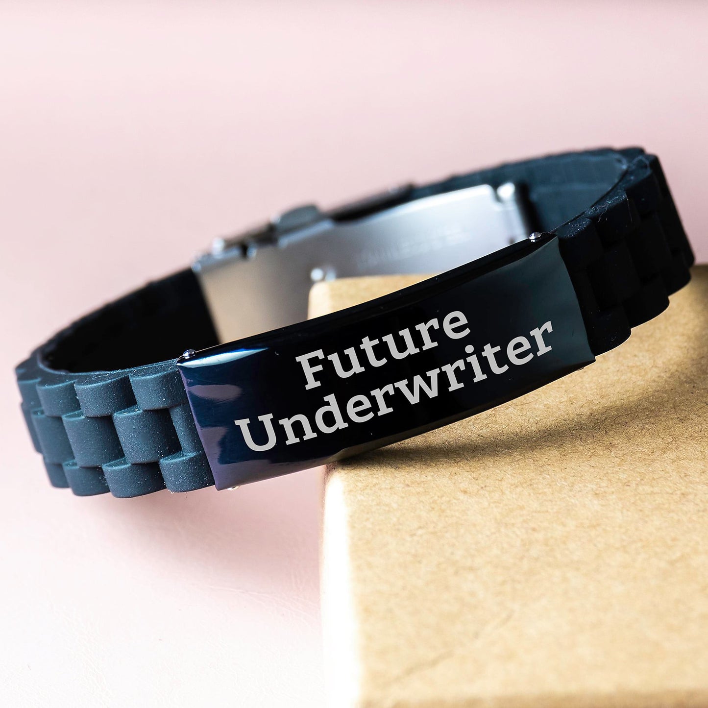 Funny Future Underwriter Glide lock Clasp Bracelet, Gifts for Underwriter, Graduation Unique Gifts from Friends, Coworkers, or Family - Image 3