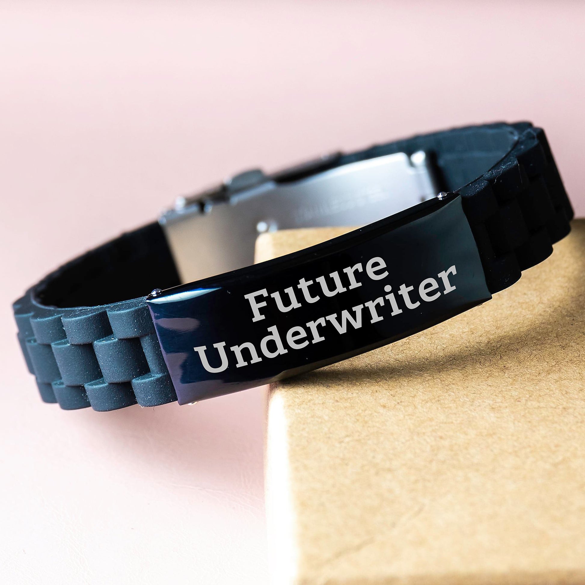 Funny Future Underwriter Glide lock Clasp Bracelet, Gifts for Underwriter, Graduation Unique Gifts from Friends, Coworkers, or Family - Image 3