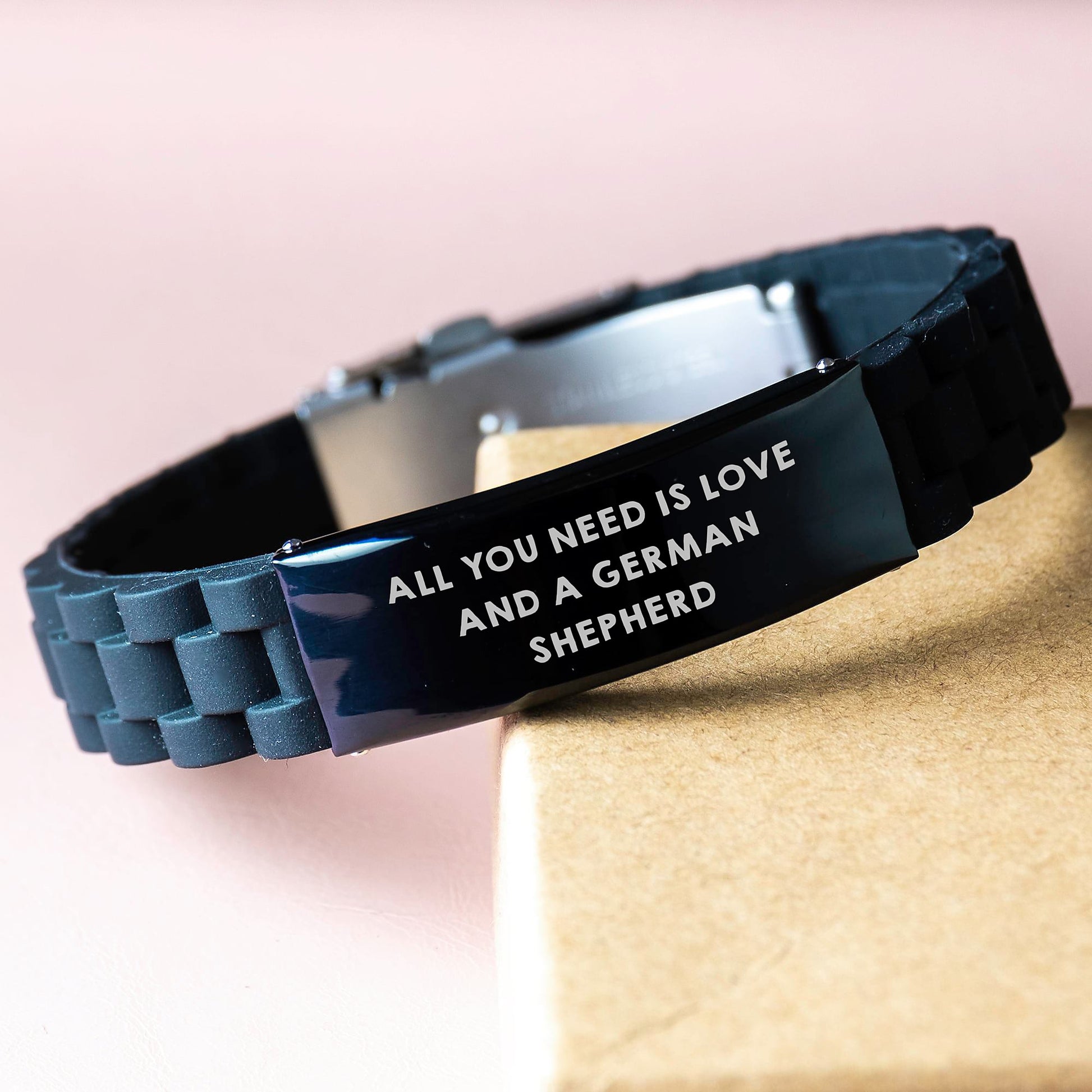 Funny German Shepherd Dog Gifts from Friends - German Shepherd Dog Lover Glide lock Clasp Bracelet - Graduation Unique Gifts for Men and Women - Image 3