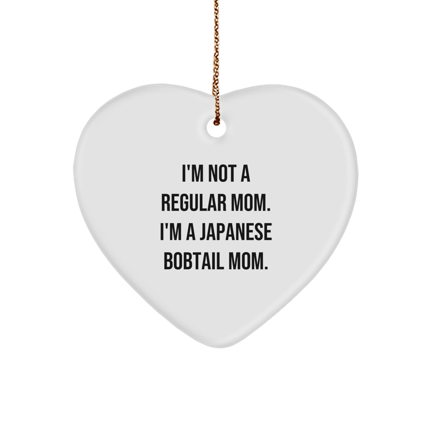 Japanese Bobtail Cat Mom Adorable Heart Ornament, Gifts from Mom for Japanese Bobtail Cat Lovers, Funny Christmas Unique Gifts for Friends Family - Image 1