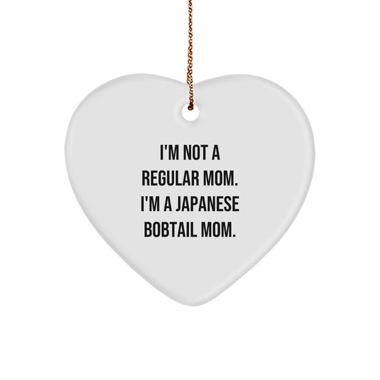 Japanese Bobtail Cat Mom Adorable Heart Ornament, Gifts from Mom for Japanese Bobtail Cat Lovers, Funny Christmas Unique Gifts for Friends Family - Image 1