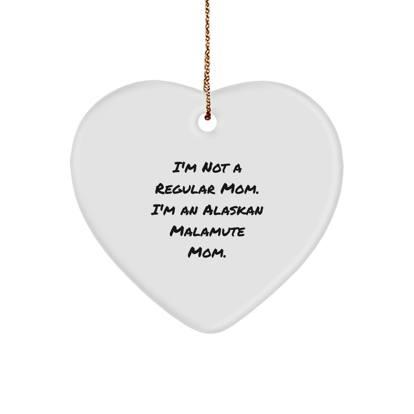 Alaskan Malamute Dog Mom Christmas Heart Ornament Gifts from Family, Friends, Coworkers - Image 1