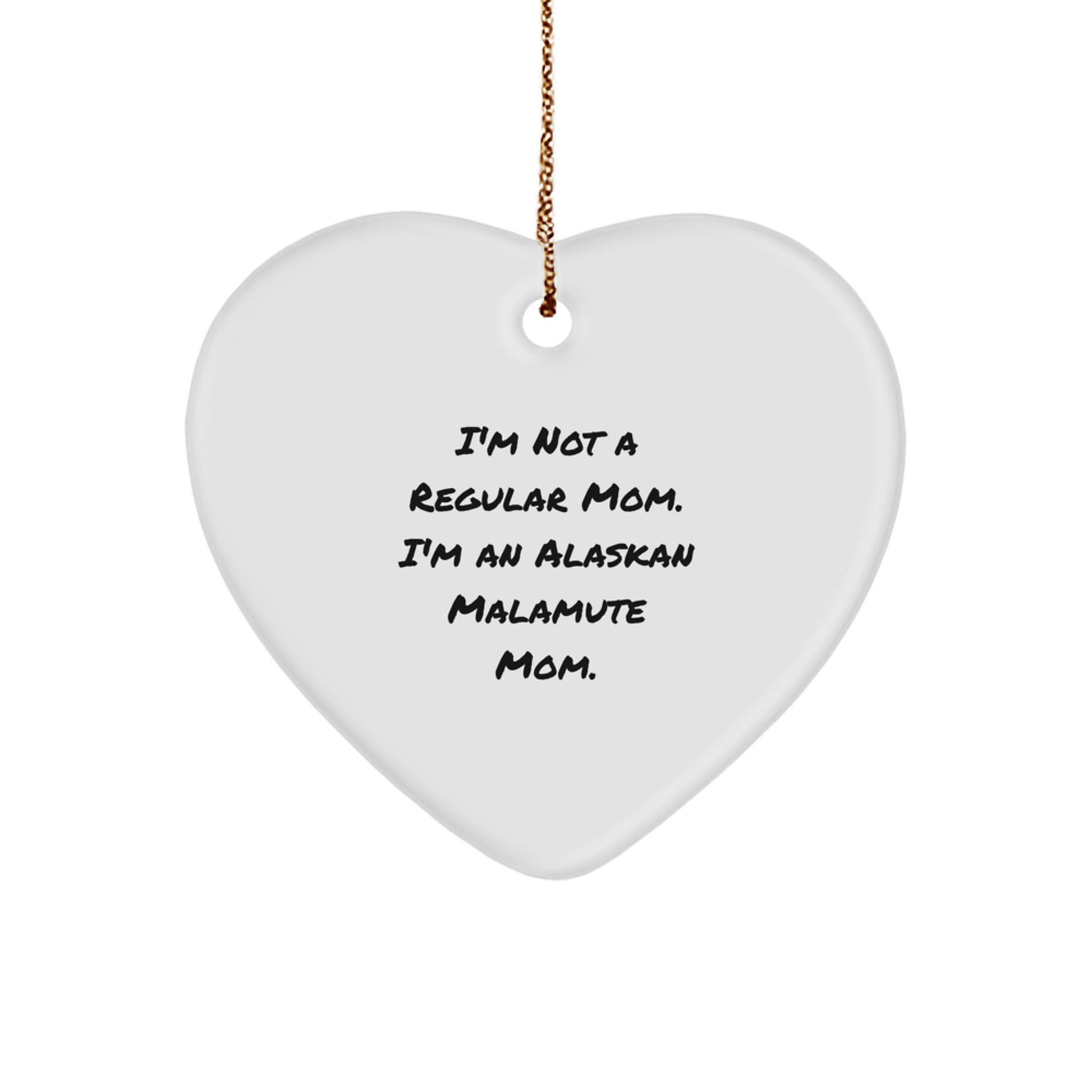Alaskan Malamute Dog Mom Christmas Heart Ornament Gifts from Family, Friends, Coworkers - Image 1