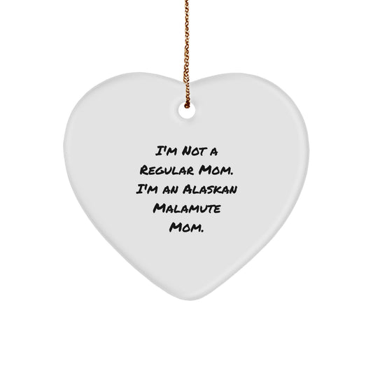 Alaskan Malamute Dog Mom Christmas Heart Ornament Gifts from Family, Friends, Coworkers - Image 1