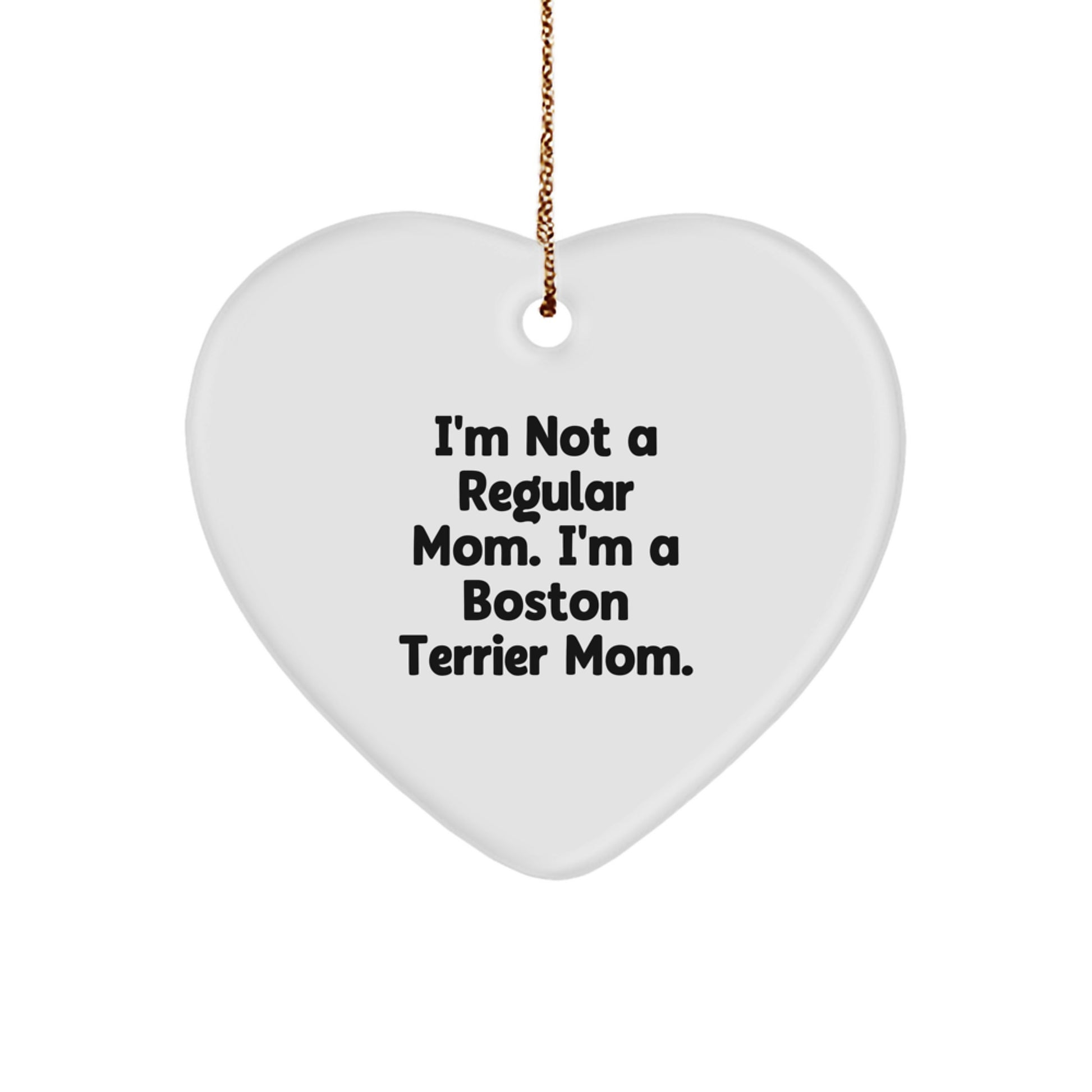 Boston Terrier Mom Heart Ornament Gifts from Men to Friends, Family, and Coworkers for Christmas - Image 1