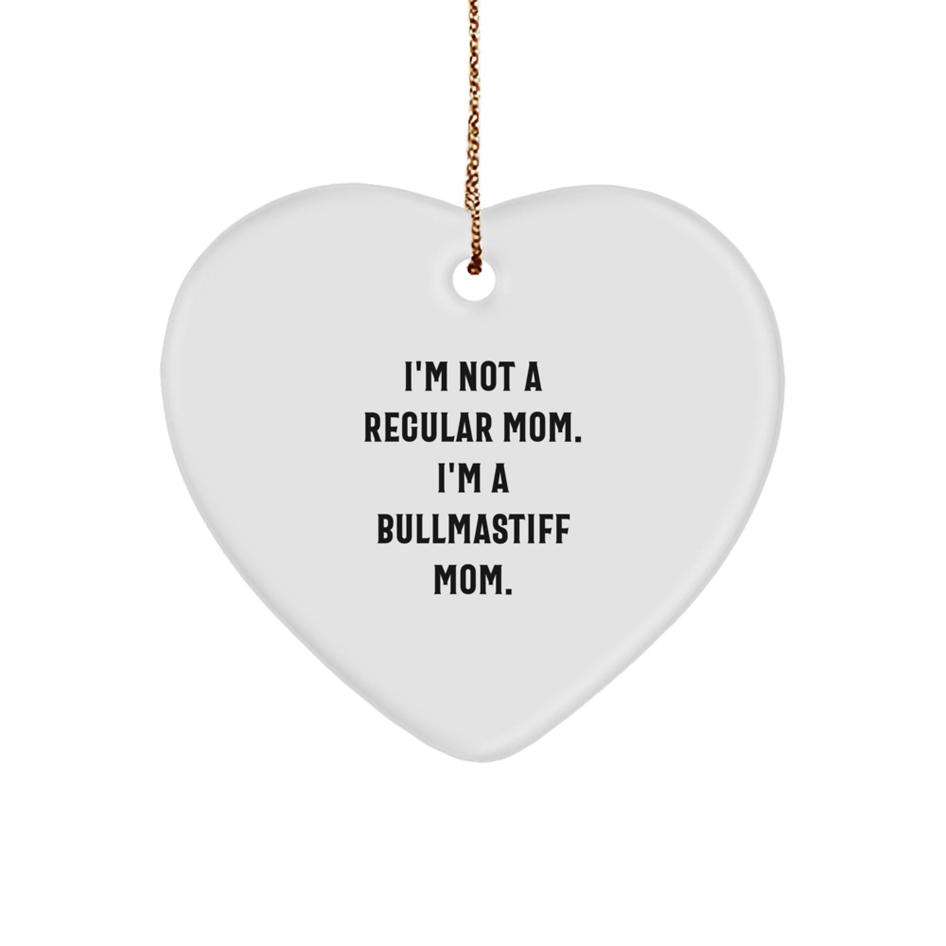 Bullmastiff Dog Mom Love, Funny Heart Ornament Gifts from, for Bullmastiff Dog Lovers, Christmas Unique Presents - Image 1