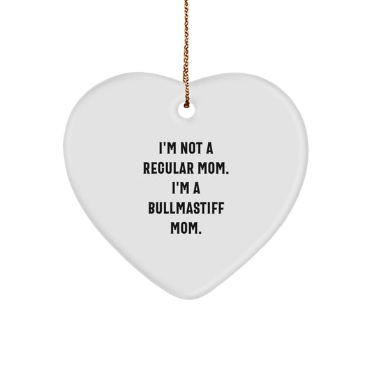 Bullmastiff Dog Mom Love, Funny Heart Ornament Gifts from, for Bullmastiff Dog Lovers, Christmas Unique Presents - Image 1