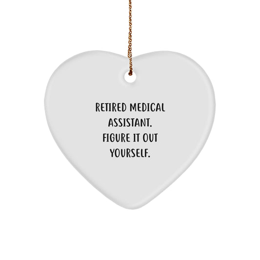 Medical Assistant Gifts from Friends - Funny Heart Ornament for Christmas - Image 1