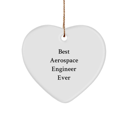 Best Aerospace Engineer Ever Heart Ornament, Gifts from Family to Family for Christmas - Image 1