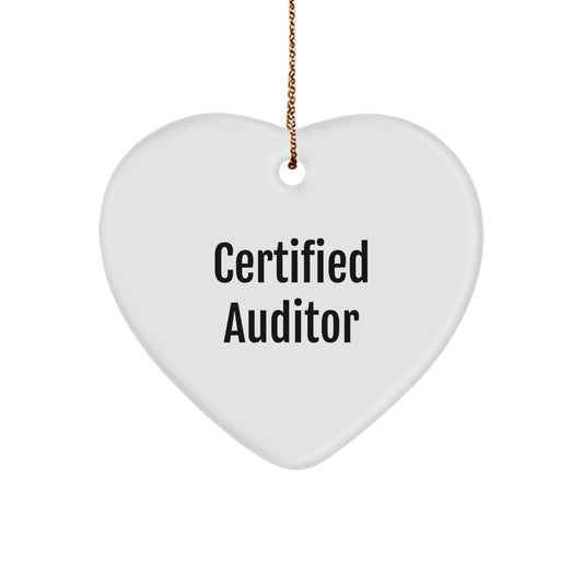 Funny Auditor Gifts: Inspirational Heart Ornament, Gifts from Certified Auditors, Christmas Unique Gifts for Men, Women, Friends, Coworkers, Family - Image 1