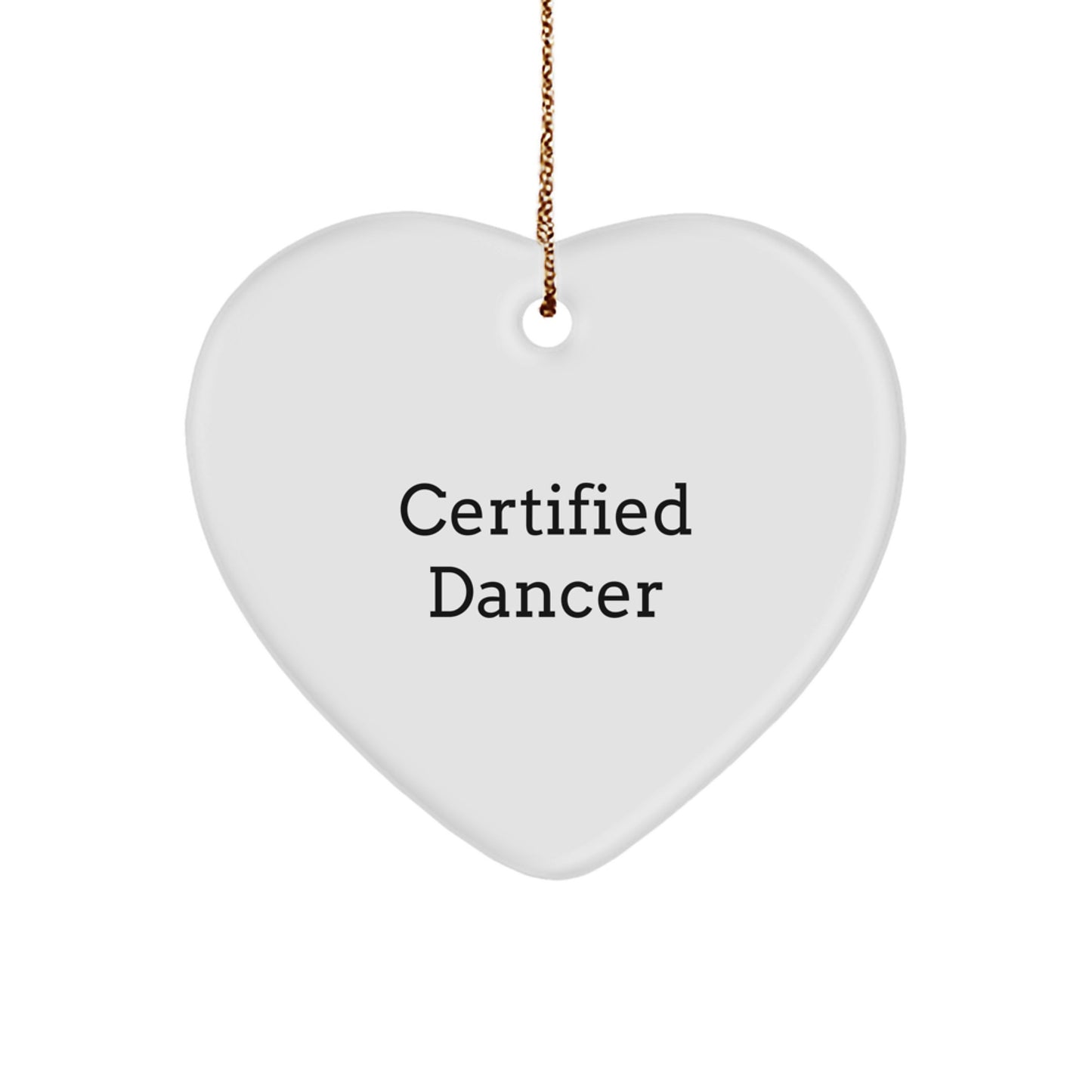 Funny Dancer Gifts from Family - Heart Ornament for Christmas - Image 1
