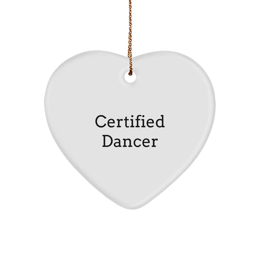 Funny Dancer Gifts from Family - Heart Ornament for Christmas - Image 1