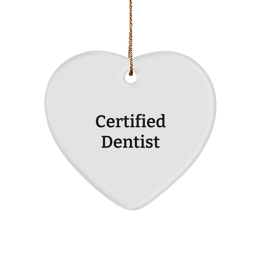 Funny Dentist Gifts from Friends for Christmas - Heart Ornament with Quote 'You're the Root of All Smiles' - Image 1