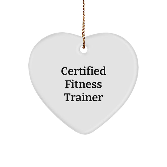 Gifts from Men to Fitness Trainer, Funny Quote, Heart Ornament for Christmas, 'You're a-maze-ing!' - Image 1