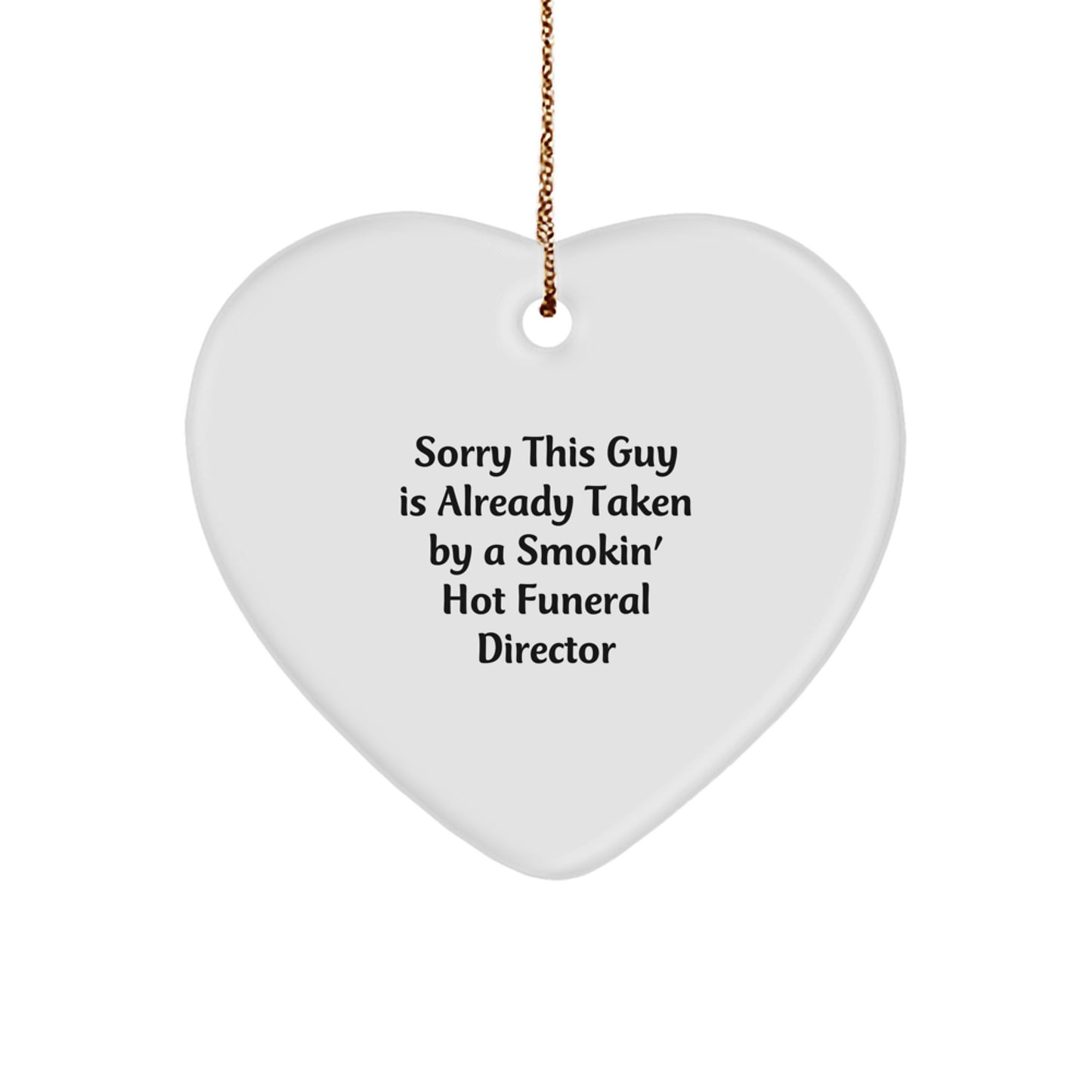 Funny Funeral Director Gifts from Friends - Smokin' Hot Heart Ornament for Christmas - Image 1