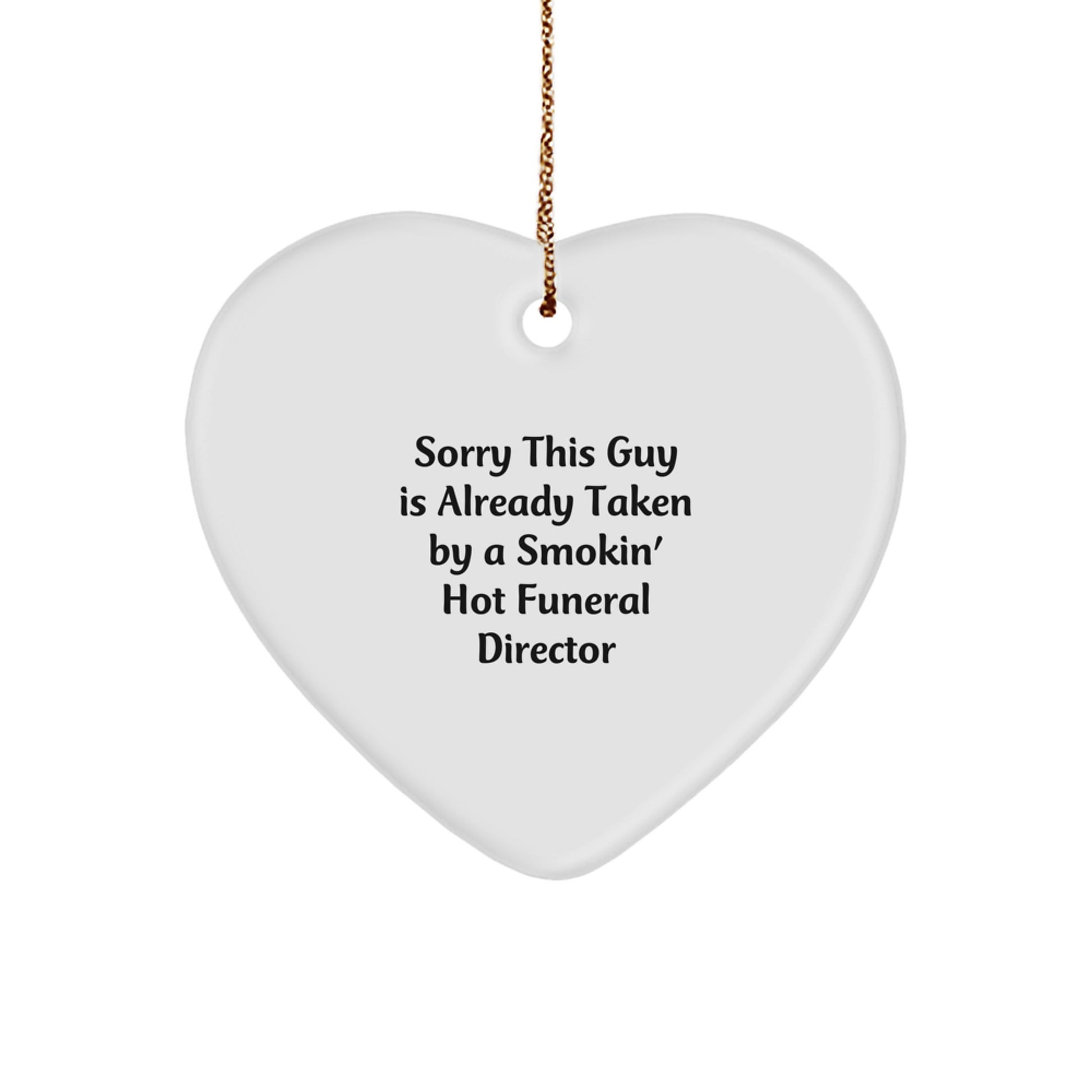 Funny Funeral Director Gifts from Friends - Smokin' Hot Heart Ornament for Christmas - Image 1